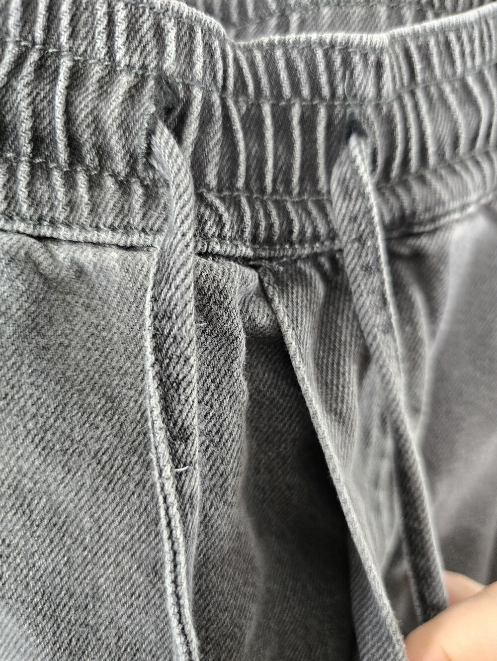 COS Wide Leg Fluid Denim Trousers Cotton Lyocell Baggy Gray Pants Jeans Size 14 - Picture 8 of 16